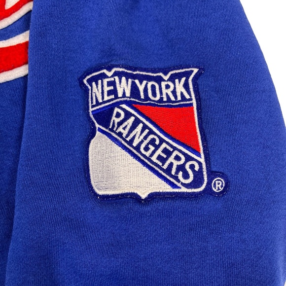Vintage Starter 90s New York Rangers Hoodie NHL Hockey Script Pullover - Picture 3 of 6